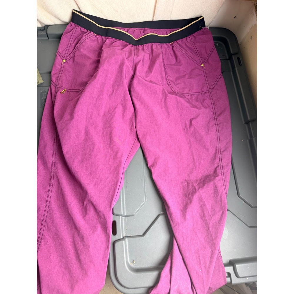 Scrubstar Womens 3XL‎ Purple Elastic Waist Medical Scrub Pants Magenta Gold Trim